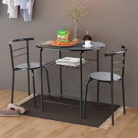 Juego de Mesa de Cocina 3 Piezas para Ahorrar Espacio Mesa de Cocina con Estante y 2 Sillas - details 2