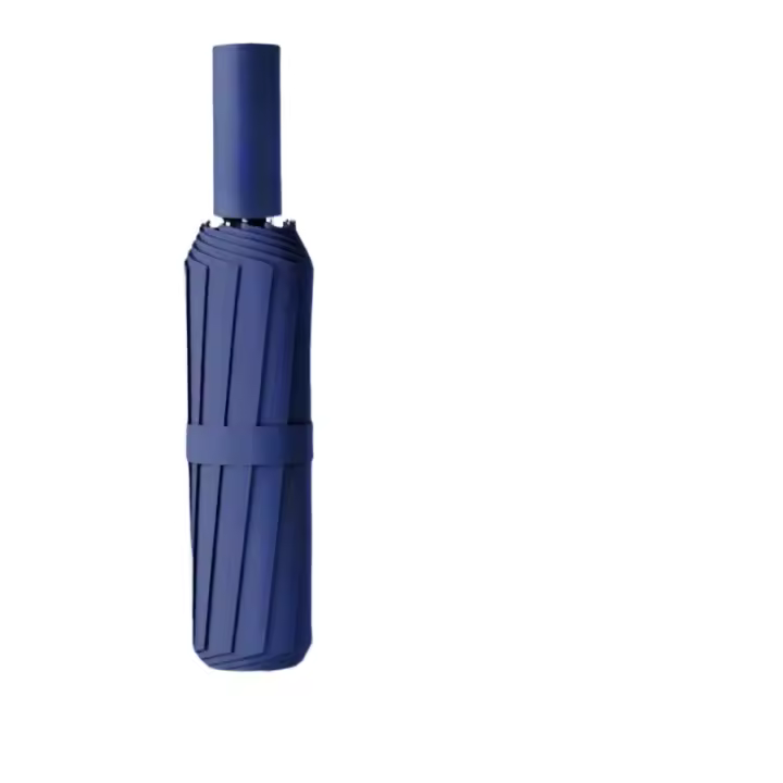 Paraguas Automático de Hueso Negro Resistente a UV, Duradero y Plegable con Tres Abridos - 1