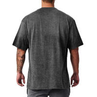 Oversized Loose Half Sleeve T-shirt Mens Dropped Shoulder Cotton Fitness T Shirt Men Summer Gym Bodybuilding Workout Tops Tees - details 9