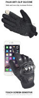 Guantes de Carreras SUOMY de Tamaño Grande XXL Negros con Decoración Elegante Antideslizantes y Transpirables para Moto Cierre de Pulgar Lavables en Agua - details 42