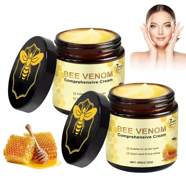 Crema de tratamiento 2 uds, crema de veneno de abeja para la cara del cuerpo, crema hidratante natural para la piel, reparadora e hidratante - 1