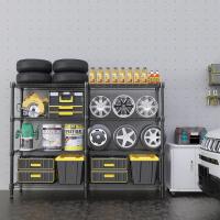 Estanterías de Almacenamiento de 4 Niveles Estantería de Alambre Metálico para Almacenamiento Estantería Ajustable en Altura Estanterías para Despensa Estantería de Cocina, 152*35*152cm Negro - details 9