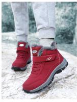 Botas de invierno para hombre y mujer, zapatillas impermeables de cuero Pu, zapatos informales de escalada para hombre, Botas de senderismo al aire libre Unisex, envío rápido - details 20
