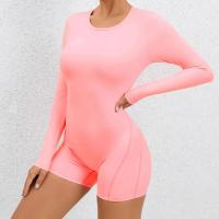 Mono de Yoga sin Espalda 2024 Traje de Gimnasio para Mujeres de Manga Larga Ropa Deportiva de Moda - details 13