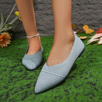 Zapatos planos de tacón plano para mujer, calzado plano plegable, cómodo y poco profundo, Color negro y liso - details 4