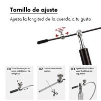 Comba de Crossfit Profesional de Aluminio, Comba de Fitness with Rodamientos y Mango Antideslizante, Cuerda de Saltar, Boxeo - details 5