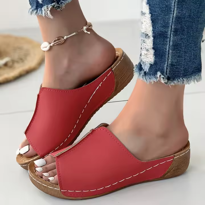 Sandalias de Verano Zapatos Casuales para Mujeres Pisa Fuerte con Tacón de Cuña - 1
