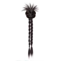 Peluca con moño de flores sintéticas, extensiones de cabello con Clip, trenza torcida, cola de caballo, moño rizado Natural y esponjoso - details 7