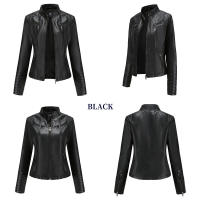 Chaqueta de cuero de imitación para mujer, abrigo de motociclista de moda, ropa de primavera y otoño - details 3