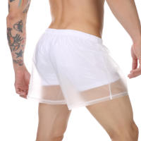 Traje de baño transparente para hombre, bañadores de playa para hombre, traje de baño Sexy para nadar, ropa de playa de PVC, pantalones cortos, pantalones cortos, traje de baño impermeable - details 6