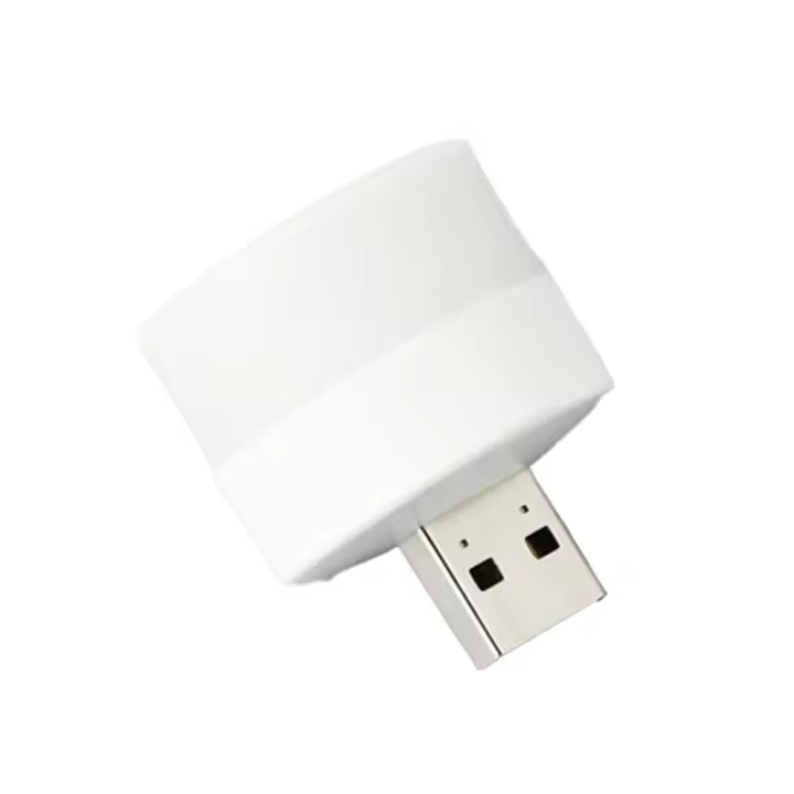 Lámpara de enchufe USB para computadora, carga de energía móvil, libro pequeño LED, protección ocular, lectura, luz nocturna redonda, luz cálida - 1