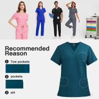 Uniformes médicos de enfermería de alta calidad, uniformes de enfermeras de clínica dental de belleza para mascotas unisex, conjuntos de batas multicolores para hombres - details 3
