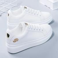 Zapatos 2025 para Mujer, moda para primavera y otoño, zapatillas informales con cordones y flores bordadas transpirables blancas, Zapatos De Mujer - details 1