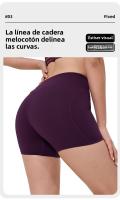 Sostén deportivo de yoga con almohadillas para el pecho, espalda hermosa, shorts de tres cuartos, levantamiento de cadera de cintura alta, conjunto de fitness pilates para mujeres - details 1