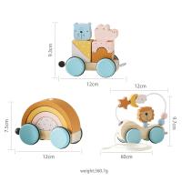 Juguetes Montessori de madera, bloques de animales, estrellas, Luna, tren envolvente, juguete de apilamiento de coordinación - details 0