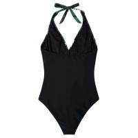 Circy Traje de Baño de Un Pie sin Espalda con Estampado de Leopardo Bikini de Encaje para Mujeres - details 8