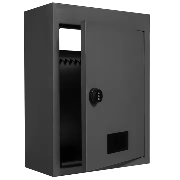 SucceBuy Through The Wall Drop Box, buzón de acero resistente con cerradura de combinación de 2,8-7,9" 13", 12,5x6,3x16,9" - 1