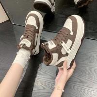 Zapatos de suela gruesa para mujer, zapatillas deportivas vulcanizadas de terciopelo con plataforma, de alta calidad, informales, invierno, 2024 - details 6