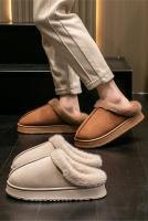 Zapatillas mullidas de moda para mujer para otoño e invierno, zapatillas Unisex cálidas y antideslizantes con suela gruesa de EVA para interiores para invierno - details 9