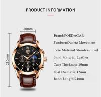 Reloj Deportivo de Cuero de Marca Premium 2021 Reloj de Cuarzo Automático para Hombres Impermeable - details 10