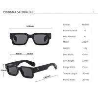 Gafas de Sol Cuadradas Y2K Estilo Vintage con Montura Grande Tonos Retro UV400 Para Mujer y Hombre - details 6