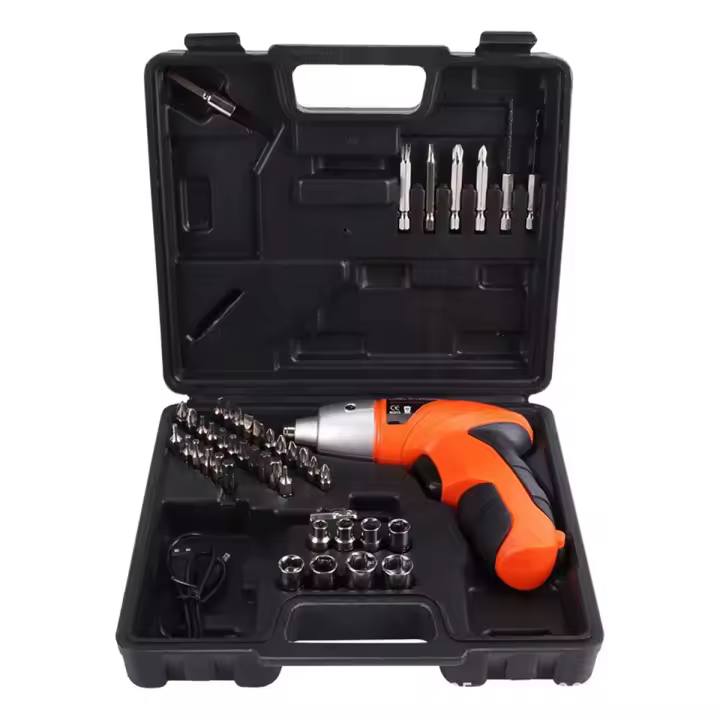 Juego de destornilladores eléctricos de litio, 45 piezas, 4,8 V, Cable USB recargable, combinación de taladro de mano, herramienta - 1