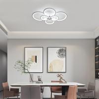 Goeco Lámpara de techo LED moderna 80W, 7200LM, acrílico, eficiencia energética para sala de estar, dormitorio, comedor, cocina Montaje semi-flush, lacado, interruptor de botón - details 5