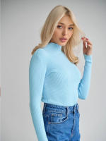 Women autumn winter solid knitted pullovers basic slim sweater undershirt - details 8