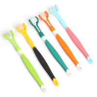 Cepillos de dientes para perros, 2 uds., azul, amarillo, con pilas, adecuados para perros adultos, diseño de tres lados para una fácil limpieza de los dientes - details 1