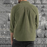 Camisa de pana gruesa para hombre, abrigo informal holgado con solapa de botones, nuevo para otoño e invierno 2024 - details 13