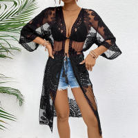 Manga de Kimono de Chiffon Bordado Boho Vestido de Playa para Mujeres Primavera/Verano 21 - details 6