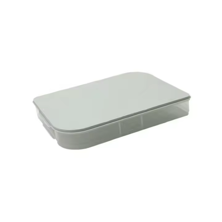 Congelador de almacenamiento de dumplings para refrigerador, contenedor de alimentos, contenedor de alimentos, Verde - 1