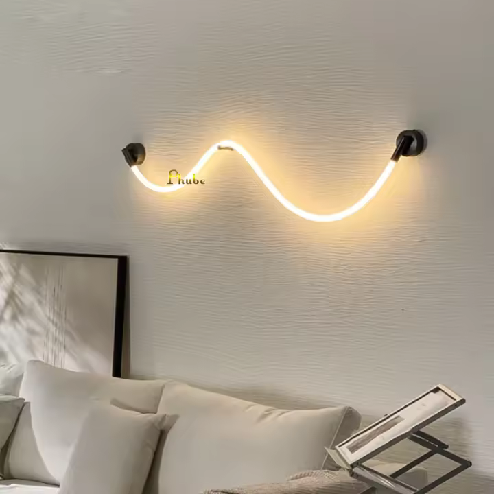 Apliques de Pared Lineales Minimalistas Lámpara de Pared Moderna Decoración del Hogar Luz de Pared Larga Para Cabecera de Sala de Estar - 1