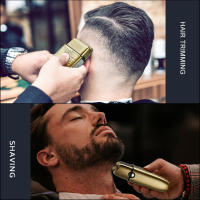 Afeitadora eléctrica de lámina profesional, recortadora de barba de Metal, empujador de doble hoja alternativo, pantalla Digital, 2 cabezales de lámina - details 4