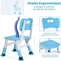 Mesa de Niños Ajustable en Altura Juego de Sillas de 4 Ideal para Jardín de Infantes y Habitación - details 56