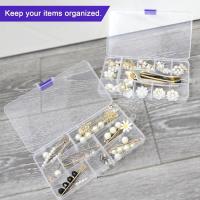 Caja de Almacenamiento de Plástico Ajustable de 4 Piezas Cajas Transparentes con 15 Compartimentos para Monedas, Artículos Pequeños, Joyas - details 3