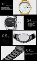 Premium lujo 2018 cuarzo creativo Vogue rojo y negro banda de acero inoxidable hombres de negocios relojes de primeras marcas De Luxo impermeable Dropshipping - details 20