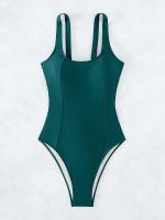 S-XXL sexy cruzado sin espalda, traje de baño de una pieza, Monokini con corte de pierna alta, traje de baño para mujer - details 13
