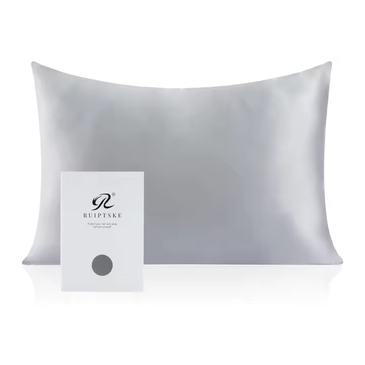 RUIPTSKE Funda de almohada de seda 100% Doble cara, 22 mm, para el cuidado del cabello y la piel - 1