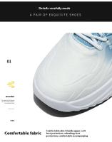 Deportes informales de alta calidad para hombre con parte superior de malla transpirable, suela elástica de PVC, zapatos cómodos para caminar, zapatos de gran tamaño para el verano - details 3