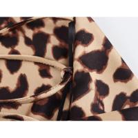 Vestido de satén con estampado animal francés para mujer, moda de verano, nuevo - details 11