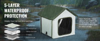 SucceBuy Casa elevada para gatos con calefacción, temperatura ajustable y temporizador, tela Oxford 600D, verde (pequeño) - details 3