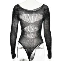 Sifreyr - Corsé para mujer, top de manga larga de alta elasticidad, mono sexy ajustado para fiestas y discotecas - details 2