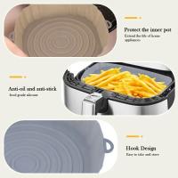 Freidora de aire de 1 piezas, olla de silicona para Pizza, pollo frito, sartén con calefacción, cesta para hornear, bandeja de cocina portátil, accesorios - details 6