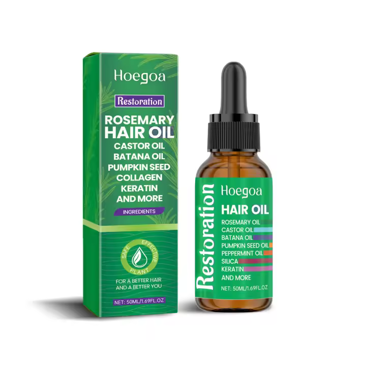 El aceite esencial de cuidado de romero HOEGOA nutre, fortalece, hidrata e hidrata el cabello - 1