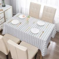 Mantel rectangular con estampado de cuadros de estilo nórdico, impermeable, resistente al aceite, patrón de búfalo de agua, mesa de comedor, fiesta - details 3