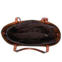 Bolso de cuero encerado para mujer, bolsa de hombro con doble correa, sencillo, para compras, 2022 - details 16