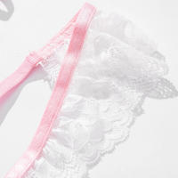 Lencería Sexy para mujer, conjunto de sujetador de encaje con realce, ropa interior, disfraz de sirvienta con aros - details 5