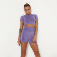 Hamidou-camisetas deportivas de Yoga para mujer, Tops sin costuras para Fitness, ropa deportiva para correr y gimnasio - details 11