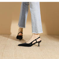 Zapatos de tacón de aguja con espalda hueca y punta de bolso de boca baja de nuevo estilo - details 10